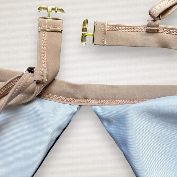 Velvet Triangle Bikini Top and Bottom Large teal emerald green matching set - Picture 8 of 17